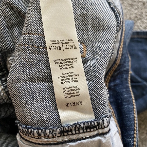 WHBM 8R Ankle Blue Jeans Crystal Studs Design On Pockets R $120 - Picture 6 of 15